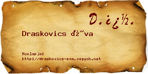 Draskovics Éva névjegykártya