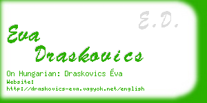 eva draskovics business card